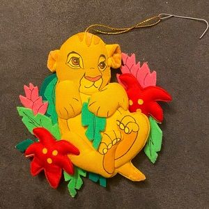 Vintage Disney Lion King Simba Plush Ornament